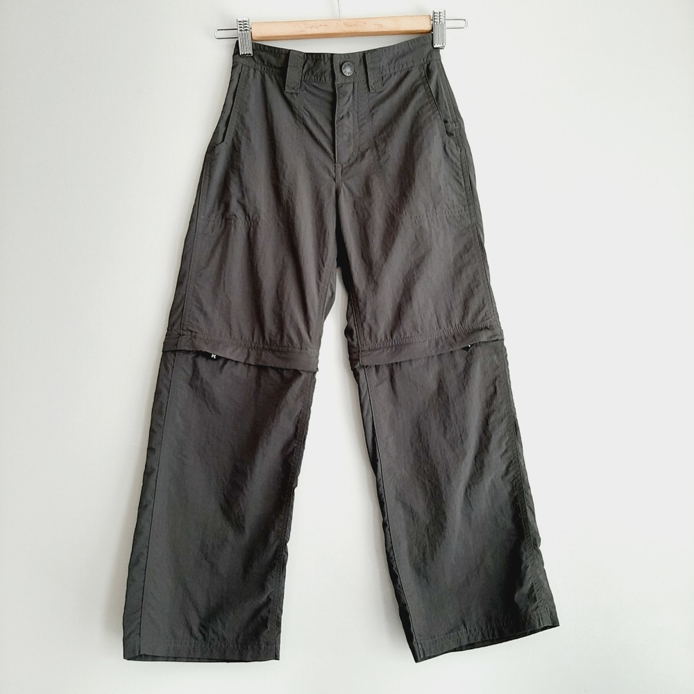 🍒 THE NORTH FACE Zip-Off Convertible Casual Pants to Shorts Gray Kids Sz S